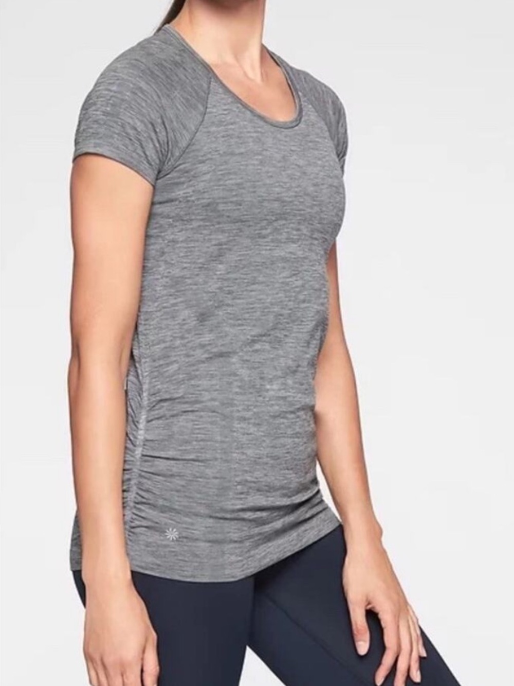 Athleta Speedlight Heather Short Sleeve Performance Tee - M